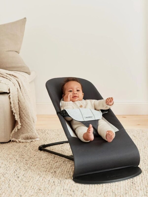 Babybjörn Balance Soft lamamistool, Dark Grey-Grey Woven Jersey - Image 2