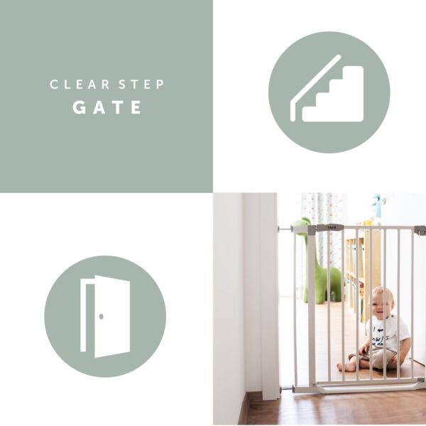 Hauck Clear Step Gate turvavärav, White — изображение 5