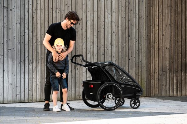 Thule Chariot Sport Double jalgrattakäru, Midnight Black — изображение 6