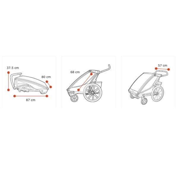 Thule Chariot Sport Double jalgrattakäru, Spectra Yellow - Image 8