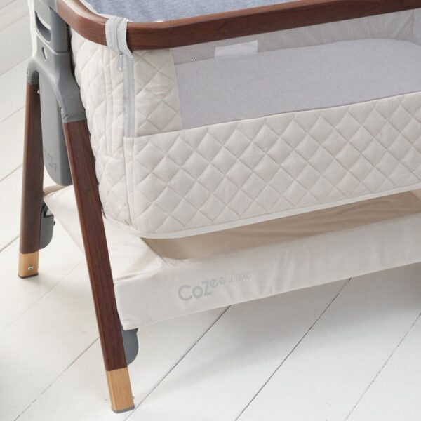 Tutti Bambini CoZee Luxe beebihäll voodi kõrvale, Walnut-Cream - Image 9