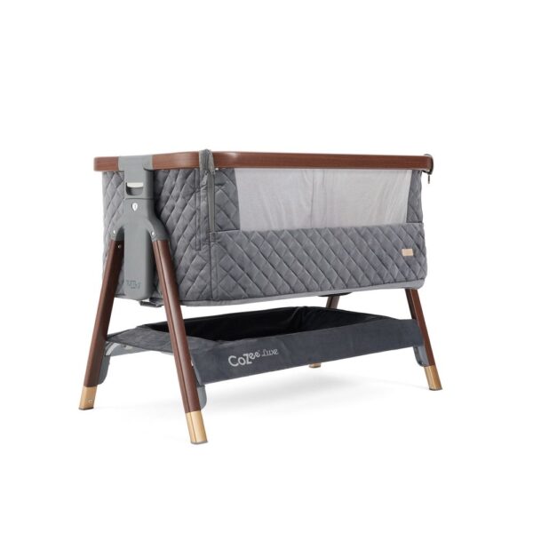 Tutti Bambini CoZee Luxe beebihäll voodi kõrvale, Walnut-Slate - Image 2