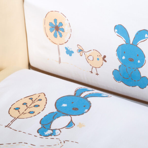 Voodipesukomplekt Little Bunny, Blue/White (2-osaline) - Image 2