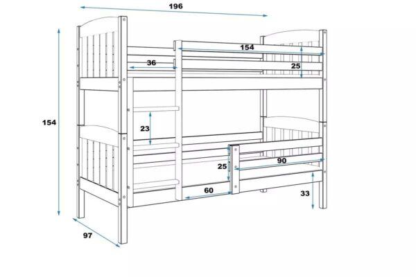 Narivoodi Kacper 90x190, lakk — изображение 2