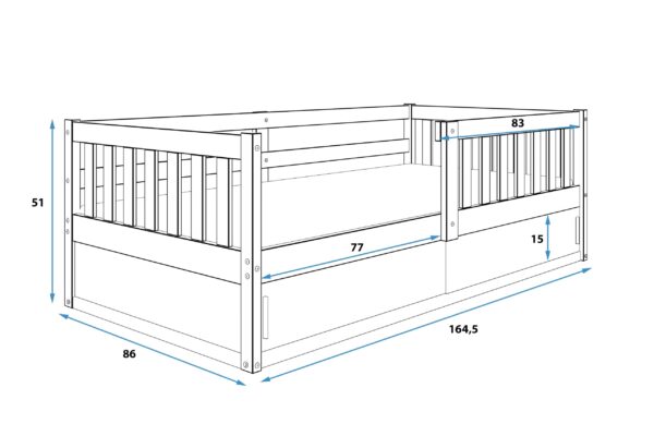 Lastevoodi Smart 80x160, valge - Image 3