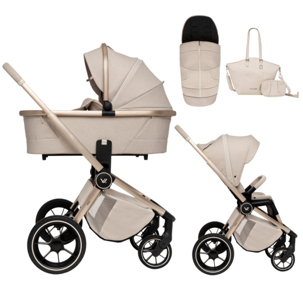 Muuvo Quick Boho jalutuskäru 2in1, Beige - Image 5