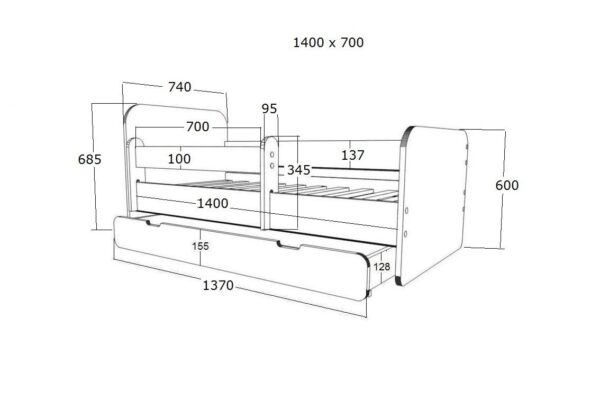 Lastevoodi Talleke 70x140 - Image 3