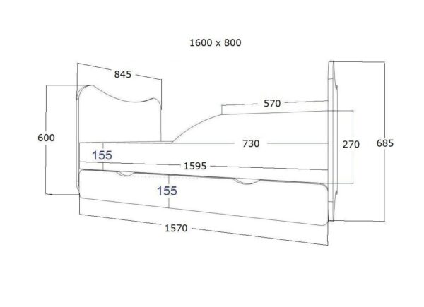 Lastevoodi Wiki Vant kollane 80x160 - Image 3