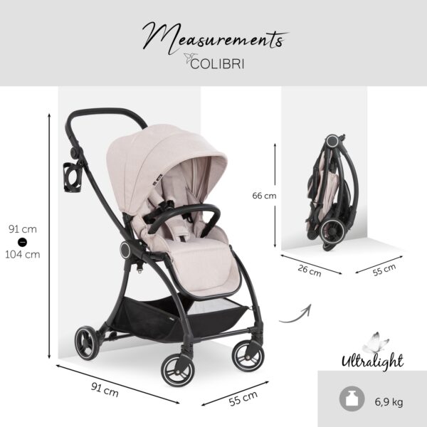 Hauck Colibri jalutuskäru, Melange Beige — изображение 17