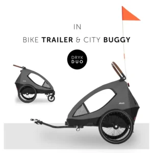 Hauck Dryk Duo jalgrattahaagis 2in1, Melange Grey