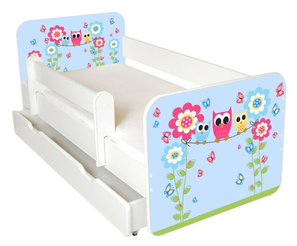 Lastevoodi Smiley Owls 70x140 sinine