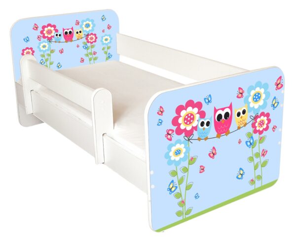 Lastevoodi Smiley Owls 80x160 sinine