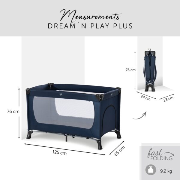 Hauck reisivoodi Dream N Play Plus, Navy - Image 12