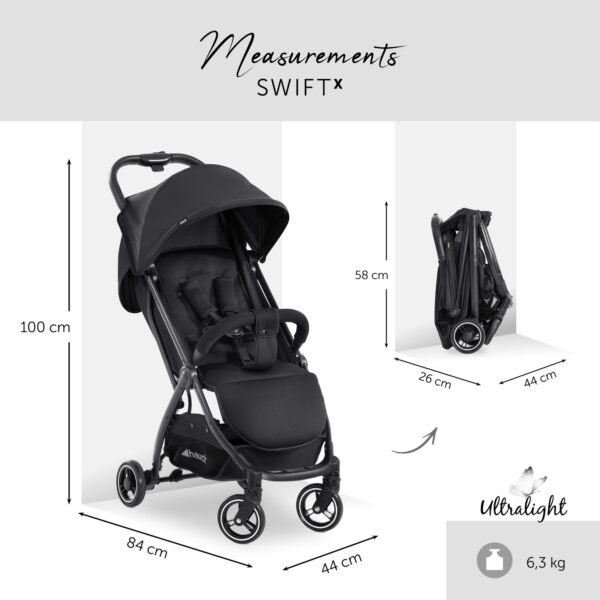 Hauck Swift X jalutuskäru, Black — изображение 9