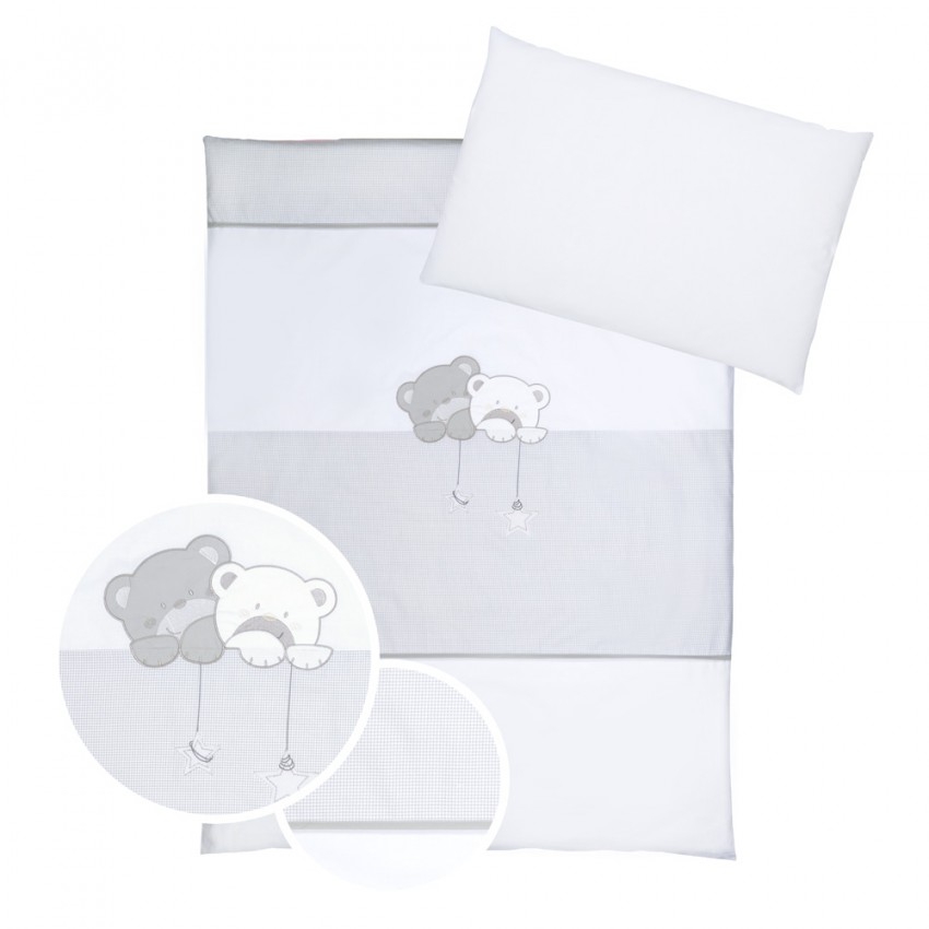 Beebi voodipesukomplekt Star Dream, Grey (2-osaline)
