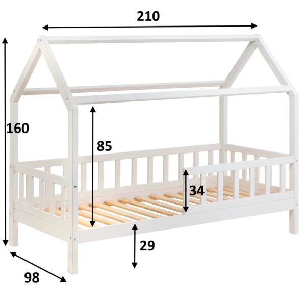 Majavoodi DreamHouse 90x200, valge - Image 7