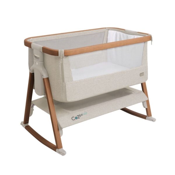 Tutti Bambini CoZee Air beebihäll voodi kõrvale, Scandinavian Walnut-Ecru