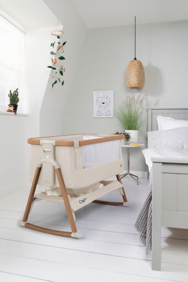 Tutti Bambini CoZee Air beebihäll voodi kõrvale, Scandinavian Walnut-Ecru — изображение 7