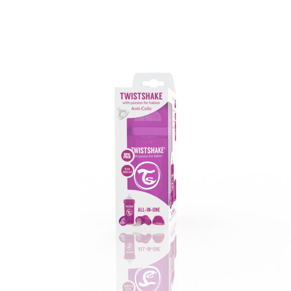 Twistshake Anti-Colic lutipudel 260ml, Lilla - Image 4