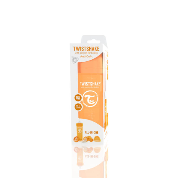 Twistshake Anti-Colic lutipudel 330ml, Oranž - Image 4