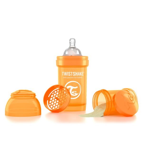 Twistshake Anti-Colic lutipudel 180ml, Oranž