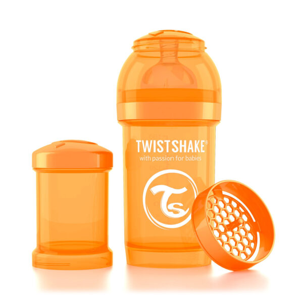 Twistshake Anti-Colic lutipudel 180ml, Oranž - Image 2