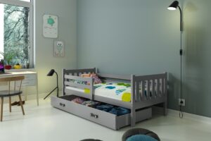 Lastevoodi Carino voodikastiga 90x200, grafiit