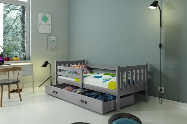 Lastevoodi Carino voodikastiga 90x200, grafiit