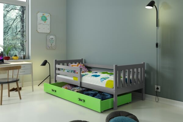 Lastevoodi Carino voodikastiga 90x200, grafiit — изображение 3