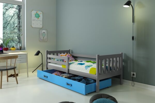 Lastevoodi Carino voodikastiga 90x200, grafiit — изображение 2
