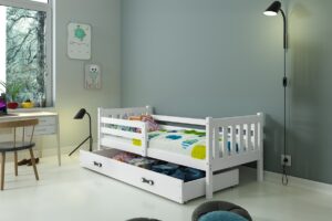 Lastevoodi Carino voodikastiga 90x200, valge