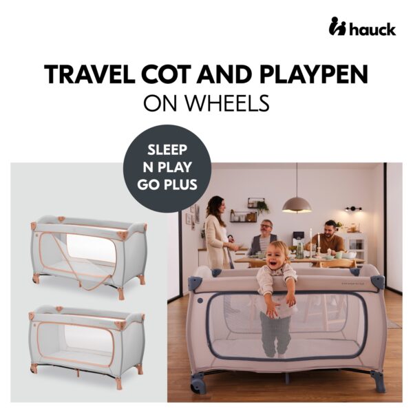 Hauck reisivoodi Sleep N Play Go Plus, Dusty Cork - Image 3