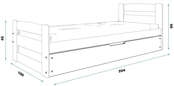 Lastevoodi Ernie 90x200, valge — изображение 3