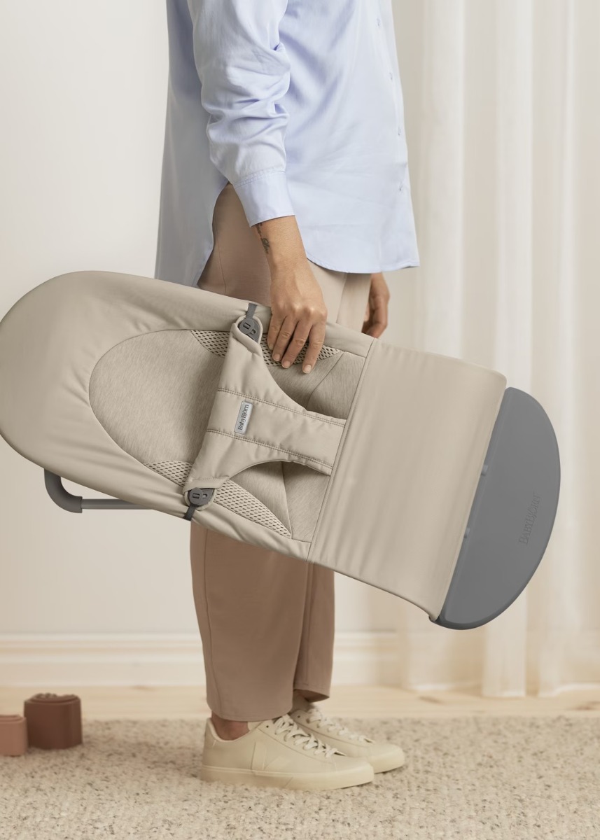 Babybjörn Balance Soft lamamistool, Woven/Jersey Tri-Fabric, Sand grey — изображение 3