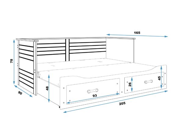 Sahtelvoodi Hermes 80x200, grafiit — изображение 4