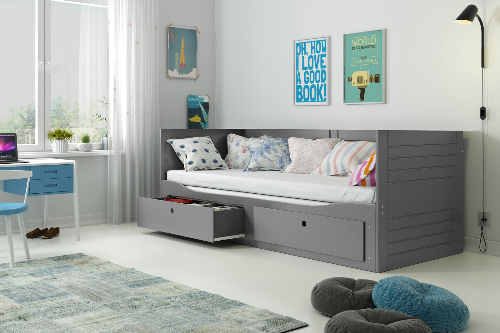 Sahtelvoodi Hermes 80x200, grafiit - Image 3