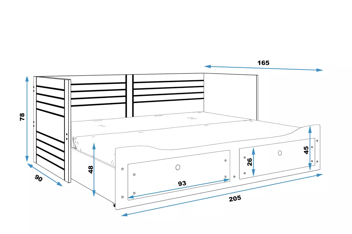 Sahtelvoodi Hermes 80x200, grafiit - Image 5