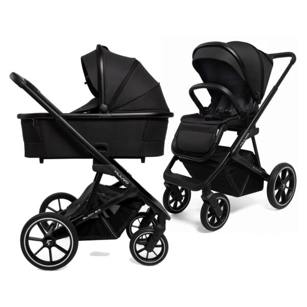 Muuvo Slick 2.0 jalutuskäru 2in1, Classic Black