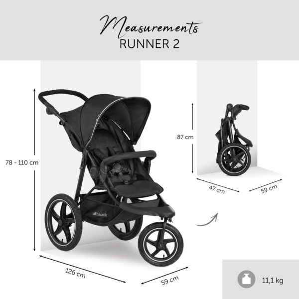 Hauck Runner 2 jalutuskäru, Black — изображение 14