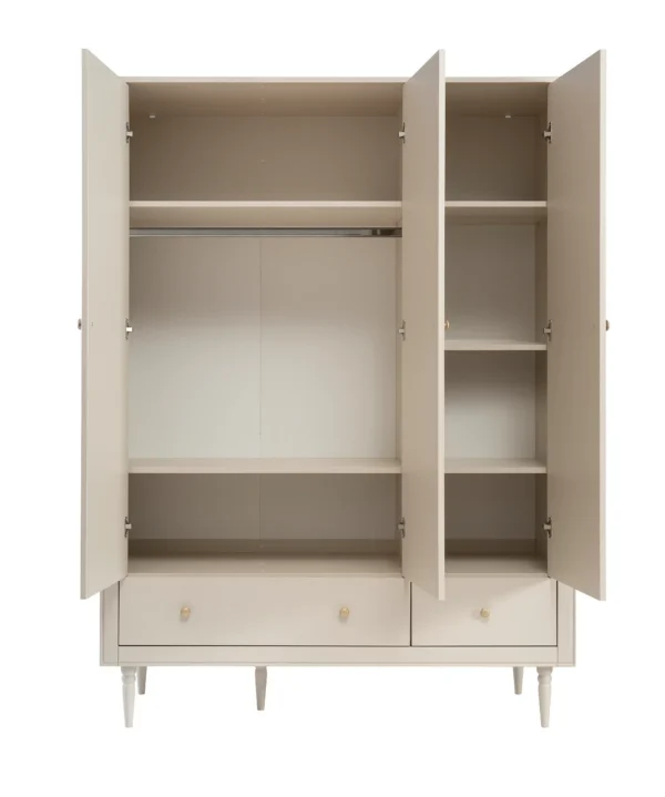 Riidekapp Petite kolme uksega, champagne - Image 3