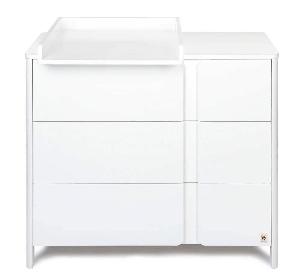 YappyClassic kummut koos mähkimisalusega, White - Image 2