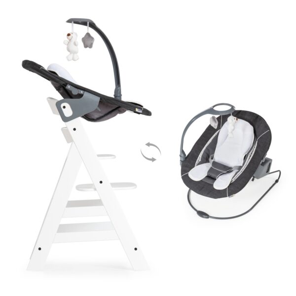 Hauck Alpha+ lamamistool Bouncer Deluxe 2in1, Melange Grey - Image 3