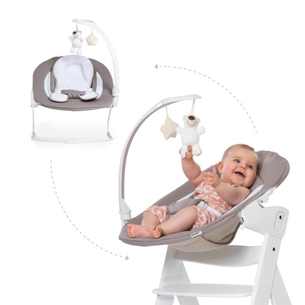 Hauck Alpha+ lamamistool Bouncer Deluxe 2in1, Sand - Image 3