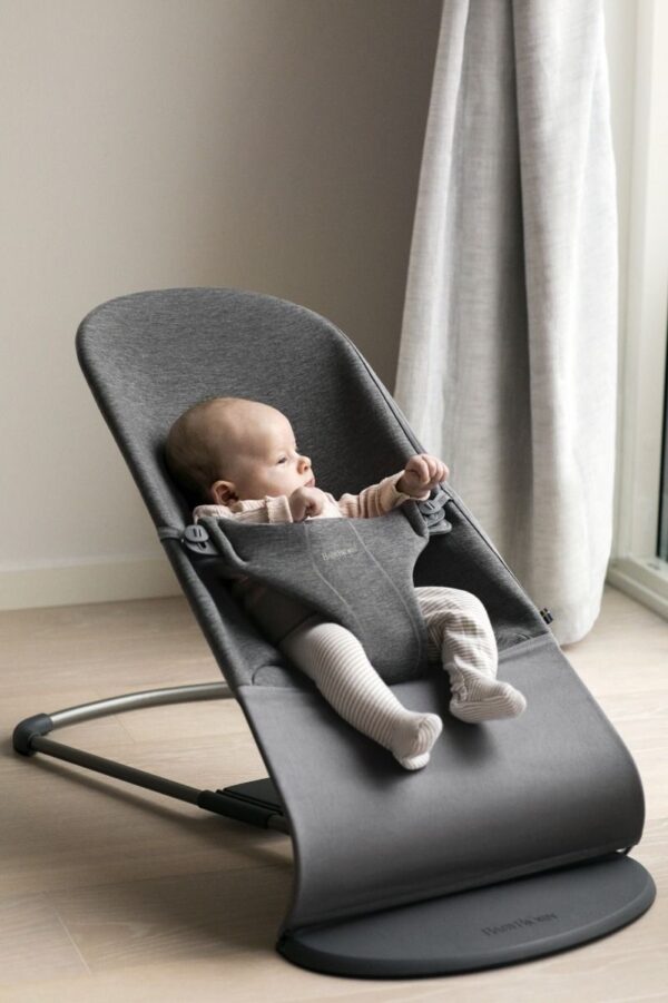 Babybjörn Bouncer Bliss lamamistool, 3D Jersey Charcoal Grey - Image 2