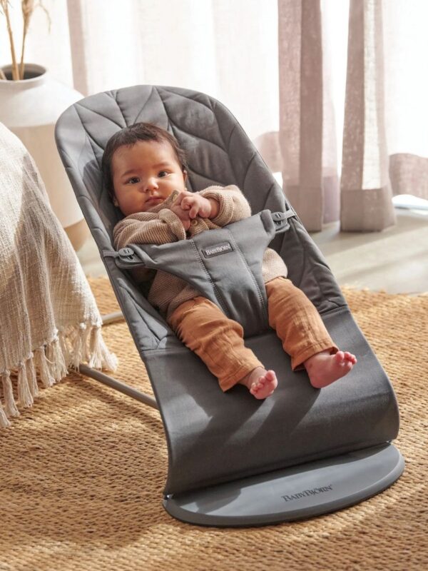 Babybjörn Bouncer Bliss lamamistool Woven Petal, Anthracite — изображение 4