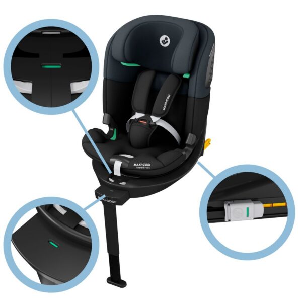 Maxi-Cosi Emerald 360 S turvatool 0-36kg, Tonal Black - Image 4