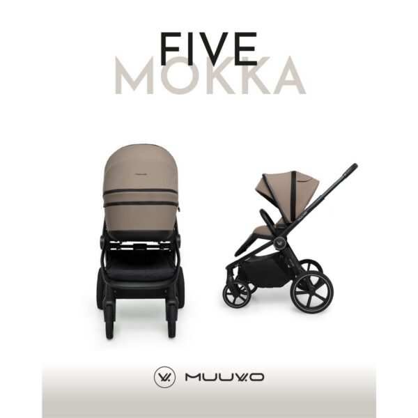 Muuvo Five jalutuskäru 2in1, Mokka - Image 2
