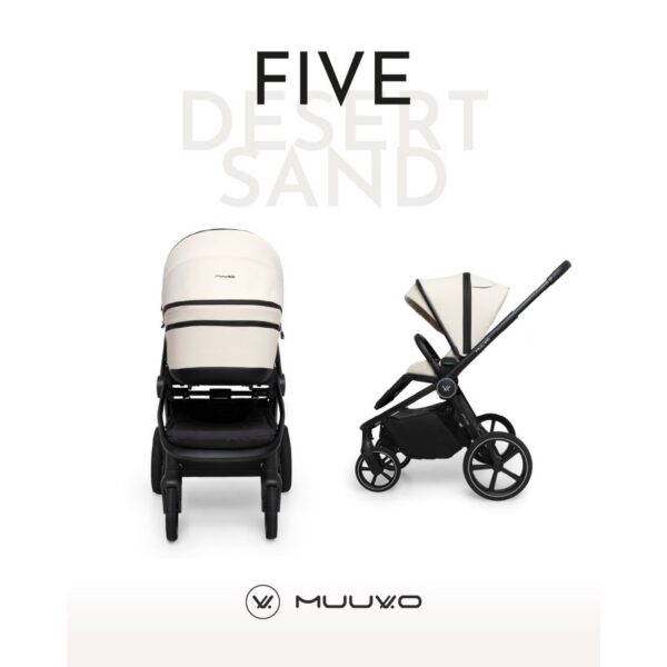 Muuvo Five jalutuskäru 2in1, Desert Sand - Image 2