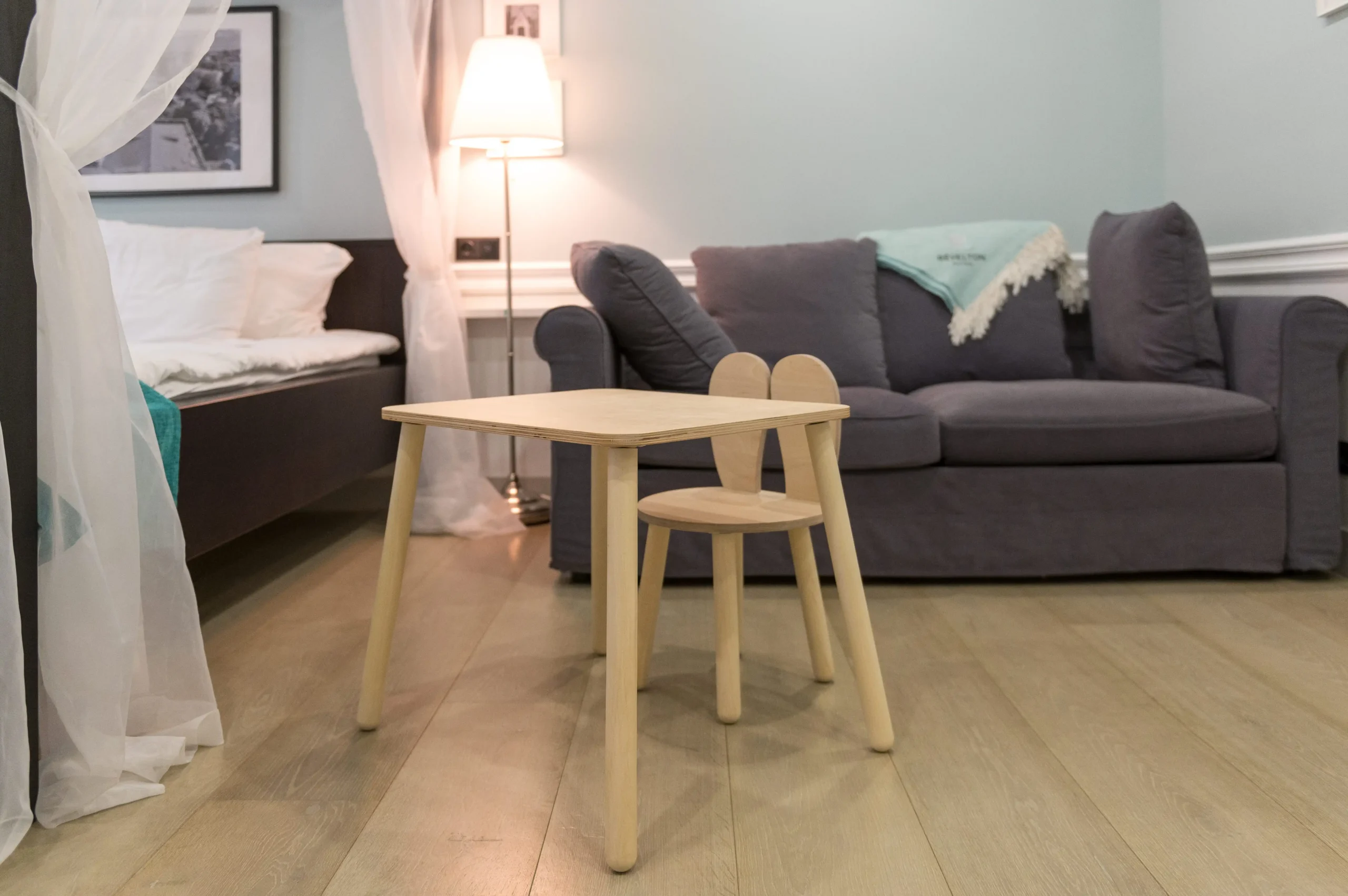 Lastelaud ja tool Bunny, natural - Image 2