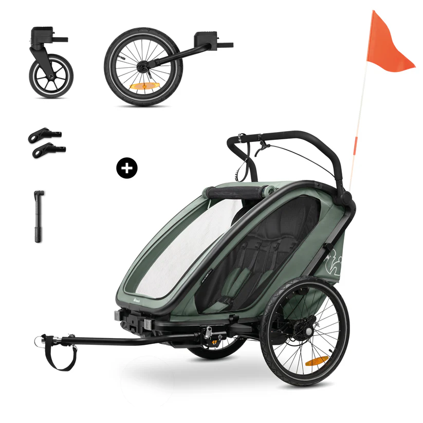 Hauck Bike N Walk Duo jalgrattahaagis 3in1, Dark Green